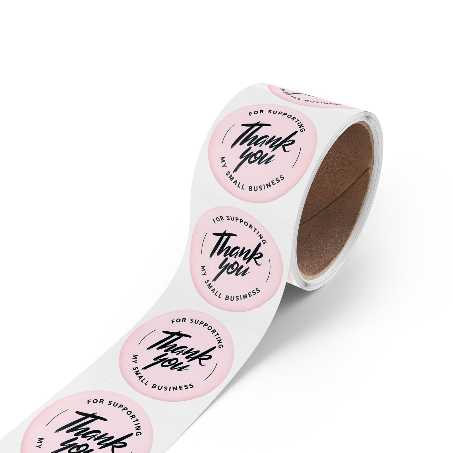 Thank You Round Sticker Label Rolls - Support Small Business Labels