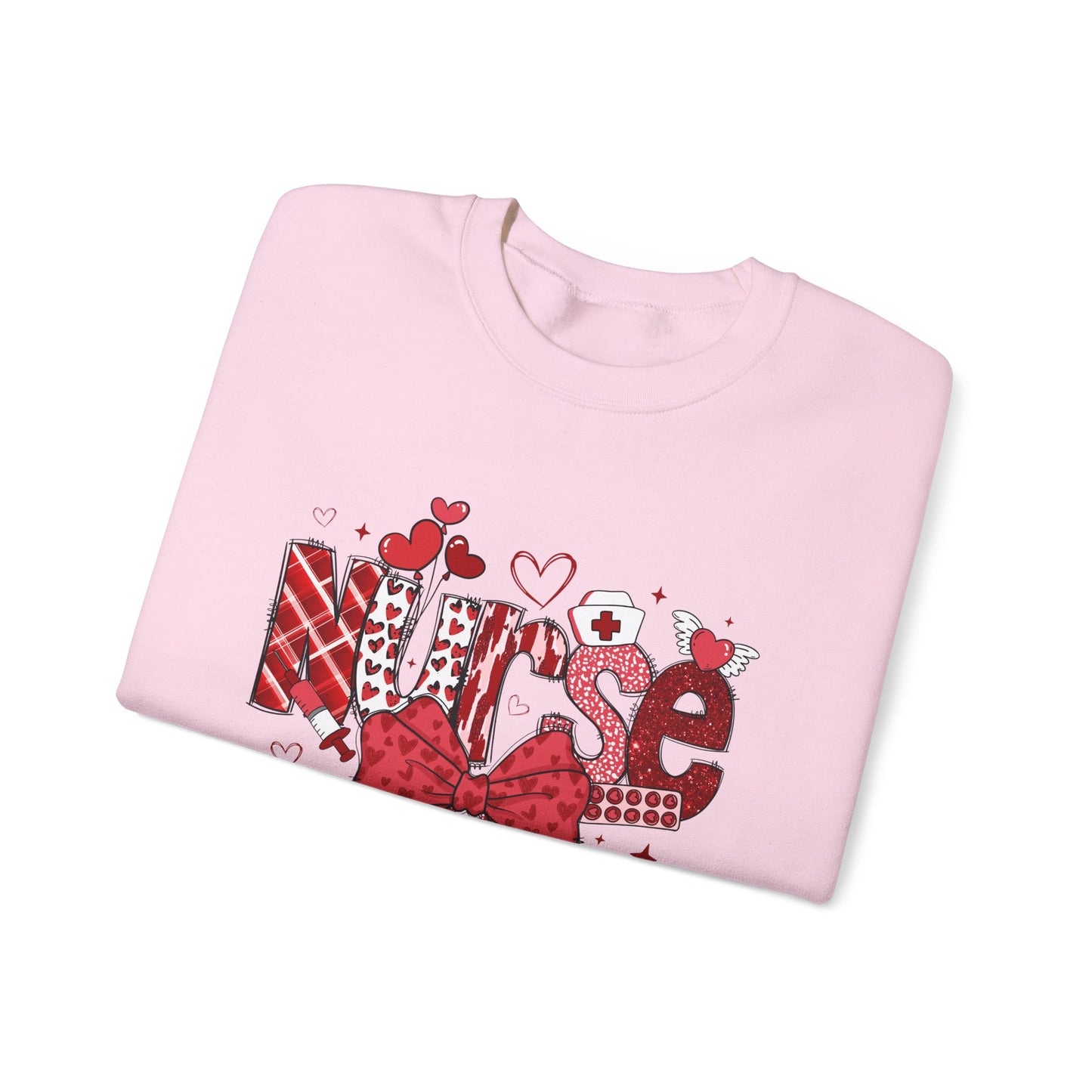 Heartfelt Nurse Crewneck Sweatshirt - Cute Gift for Nurses