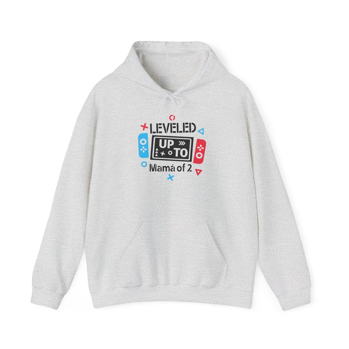 Gaming Mom Hooded Sweatshirt - "LEVELLED UP Mamá of 2"