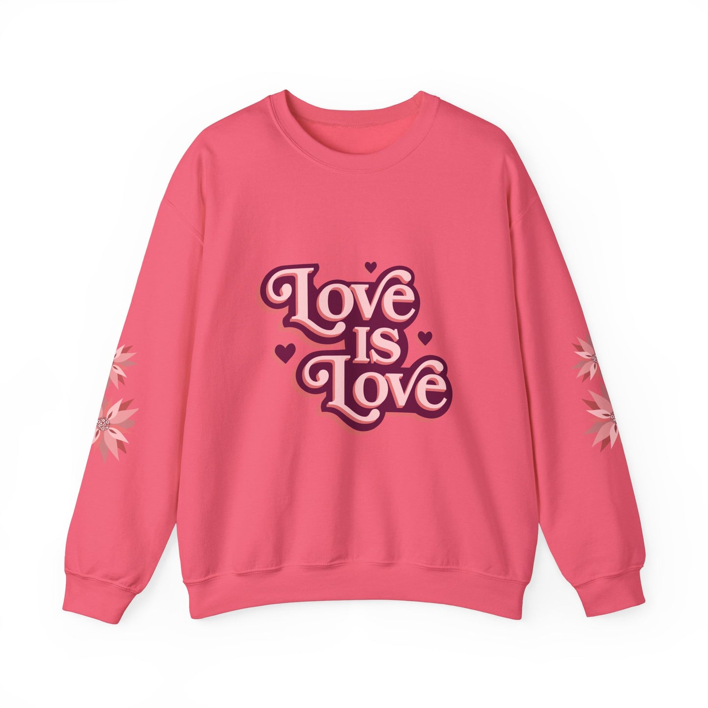 Love is Love Unisex Sweatshirt - Pride Apparel, LGBTQ+ Gift, Valentine's Day, Casual Wear, Crewneck Sweatshirt