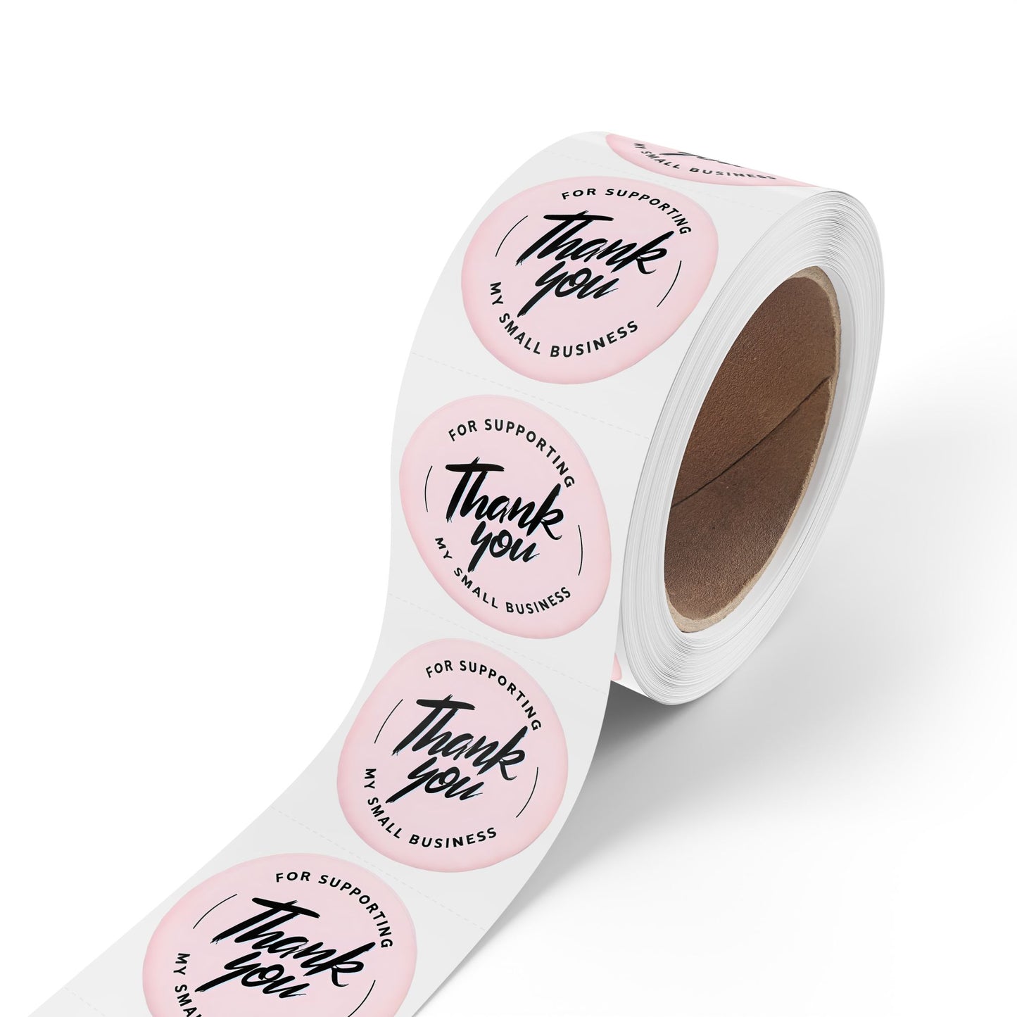 Thank You Round Sticker Label Rolls - Support Small Business Labels