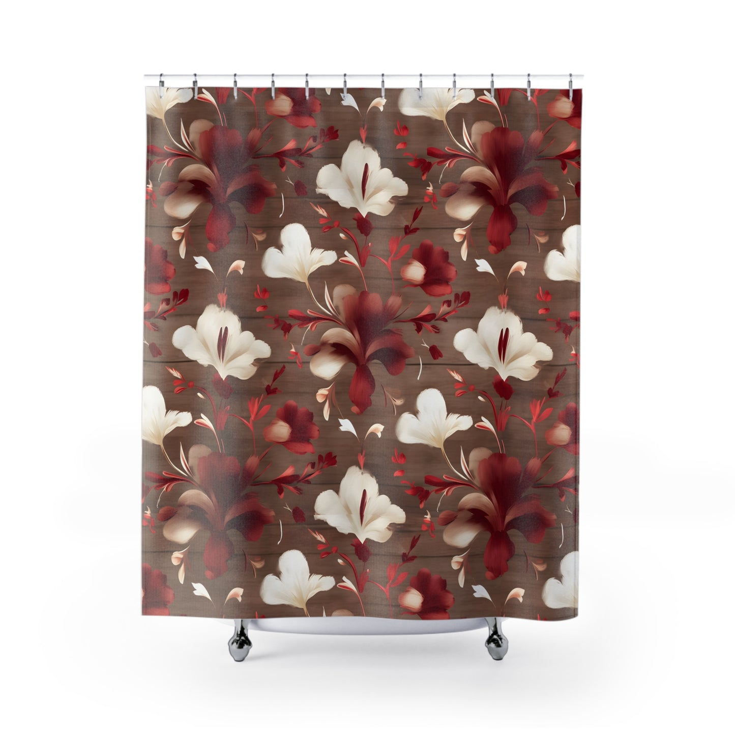 Elegant Floral Shower Curtain for Stylish Bathrooms, Home Decor, Spring Refresh, Gift for Her, Wedding, Modern Aesthetic