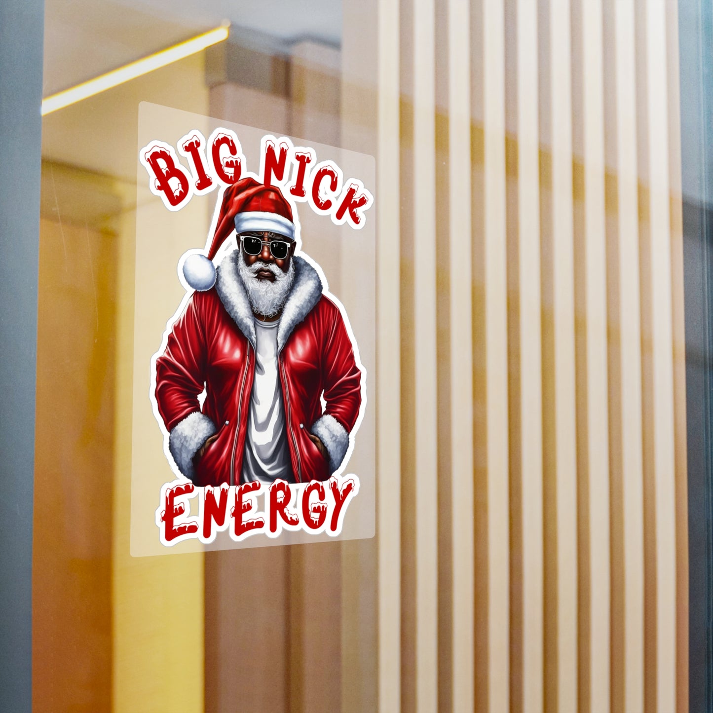 Santa Big Nick Energy Kiss-Cut Vinyl Decal - Festive Holiday Sticker for Christmas Decor