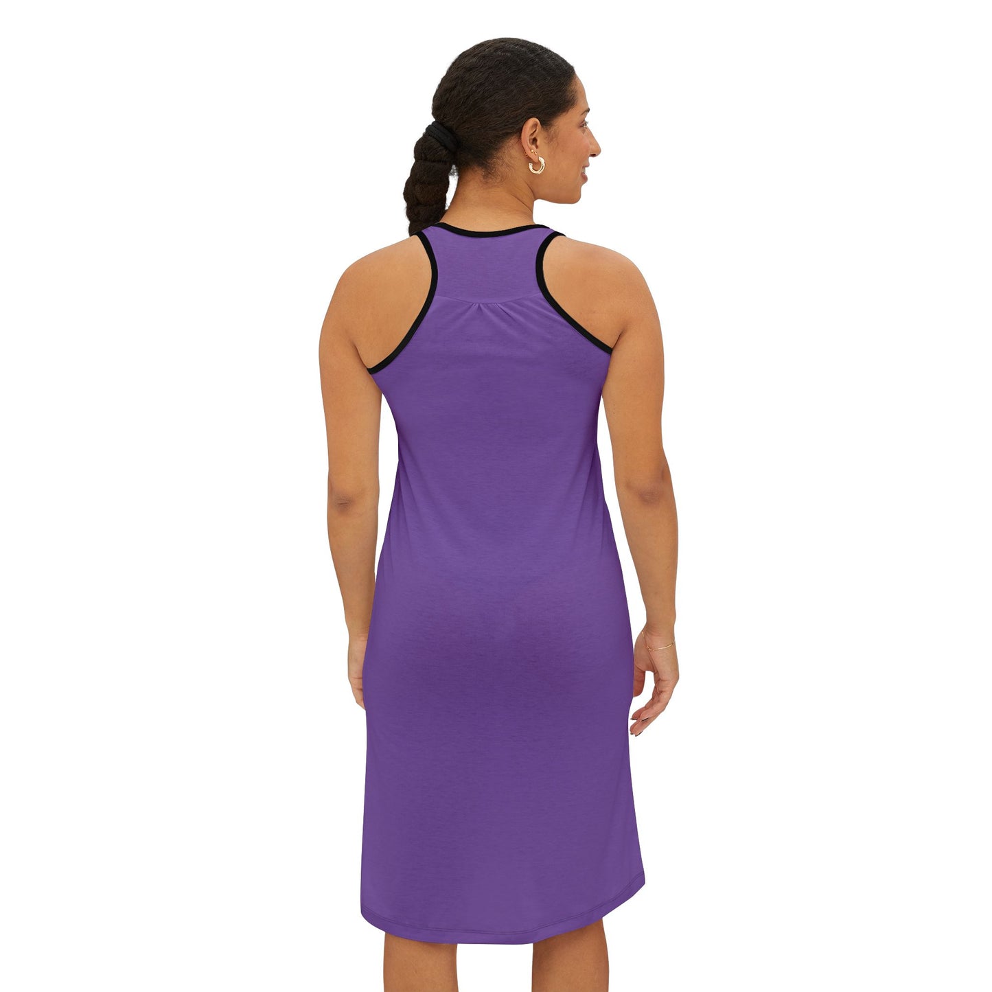 Inspirational Purple Racerback Dress for Breast Cancer Awareness