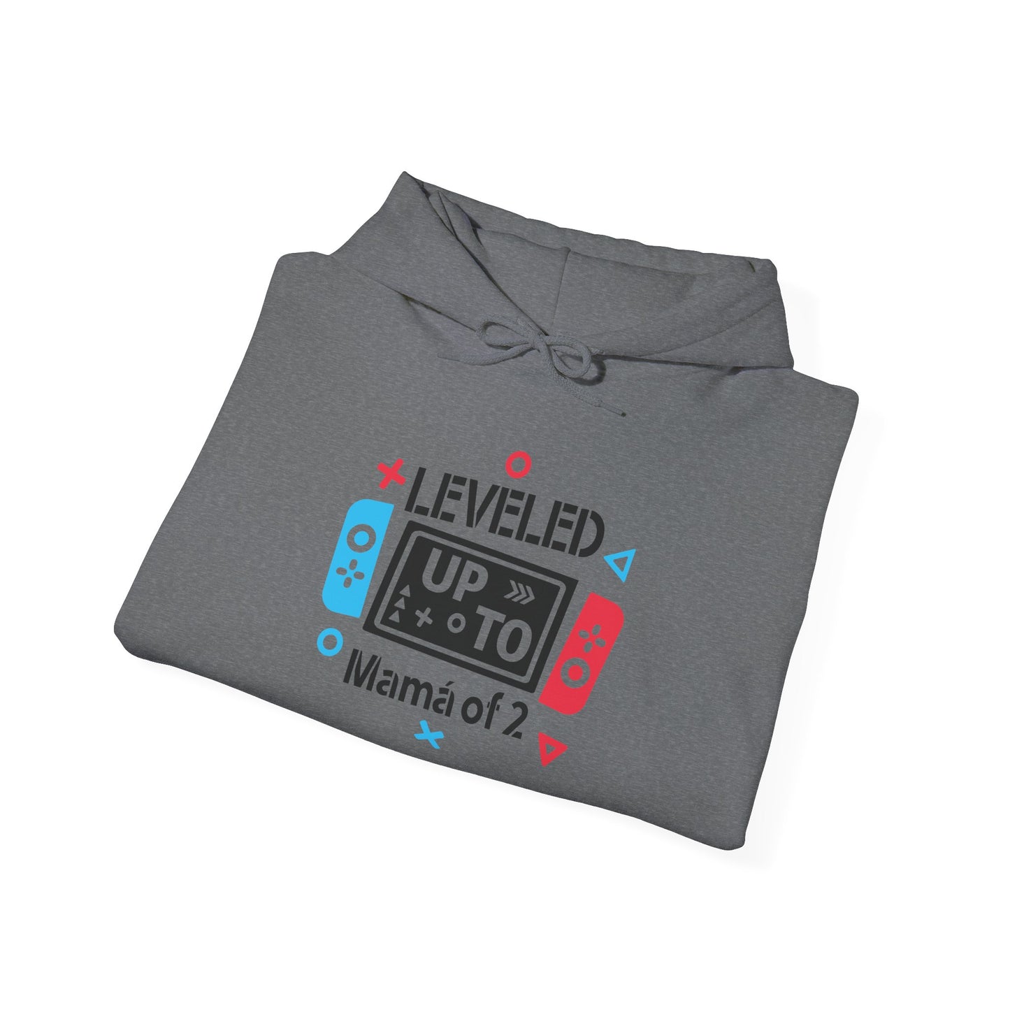 Gaming Mom Hooded Sweatshirt - "LEVELLED UP Mamá of 2"