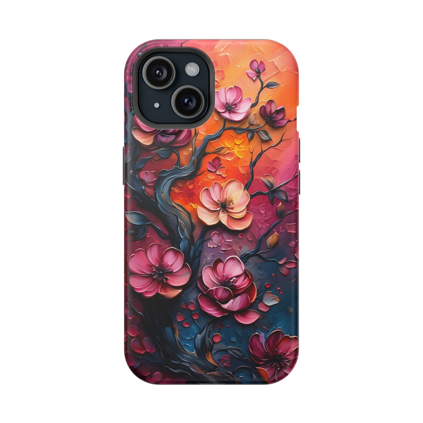 Floral Magnetic Tough Case - Colorful Flower Design Phone Cover, Gift for Her, Smartphone Accessories, Nature Lover, Unique