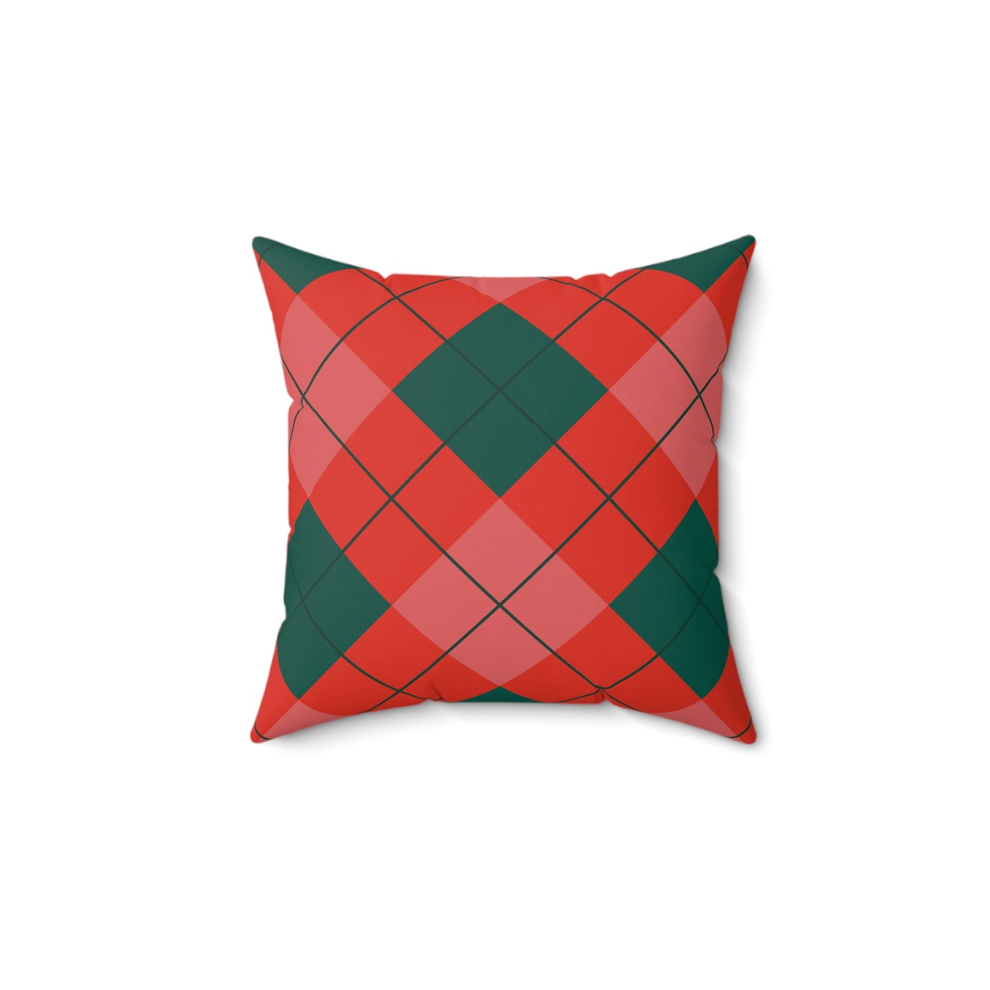 Cozy Christmas Plaid Pillow, Holiday Home Decor, Seasonal Cushion, Rustic Decor, Gift for Her, Festive Living Room