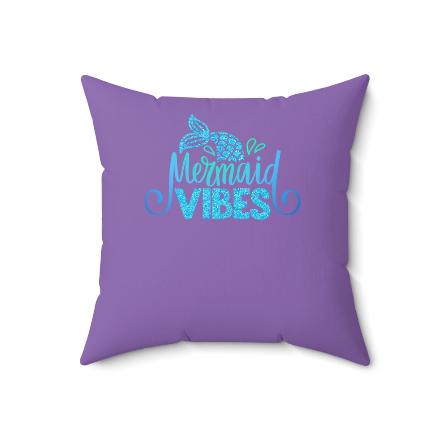 Whimsical Mermaid Vibes Pillow, Ocean Decor, Kids Room Accent, Nautical Themed Cushion, Underwater Fantasy Home Decor