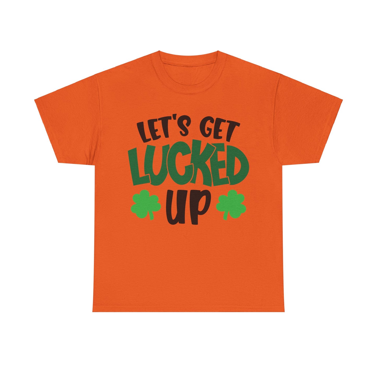 St. Patrick's Day Unisex Heavy Cotton Tee, Let's Get Lucked Up Shirt, Party Tee, Holiday Gift, Casual Wear, Fun T-shirt