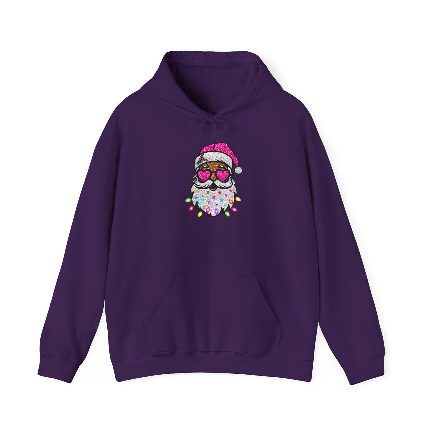 Festive Santa Owl Hoodie - Unisex Heavy Blend™ Sweatshirt for Holiday Cheer