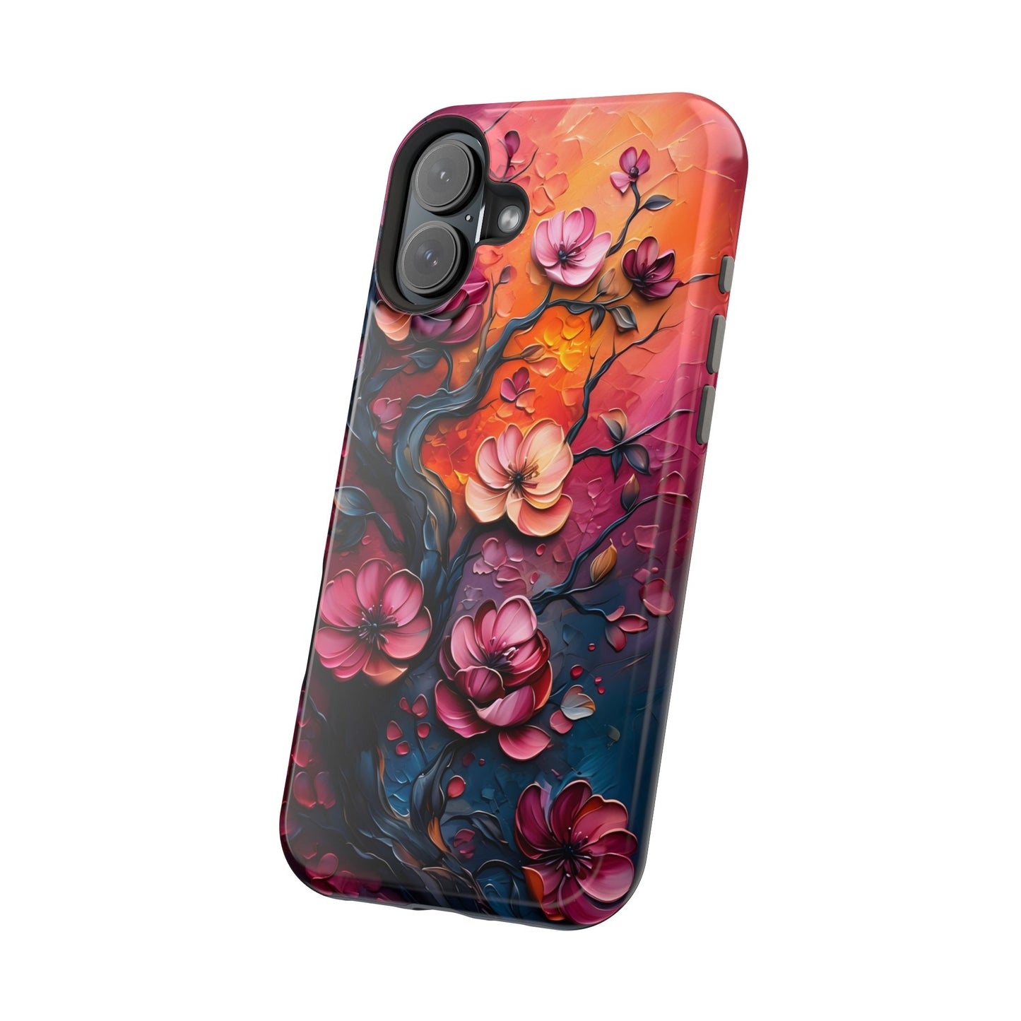 Floral Magnetic Tough Case - Colorful Flower Design Phone Cover, Gift for Her, Smartphone Accessories, Nature Lover, Unique