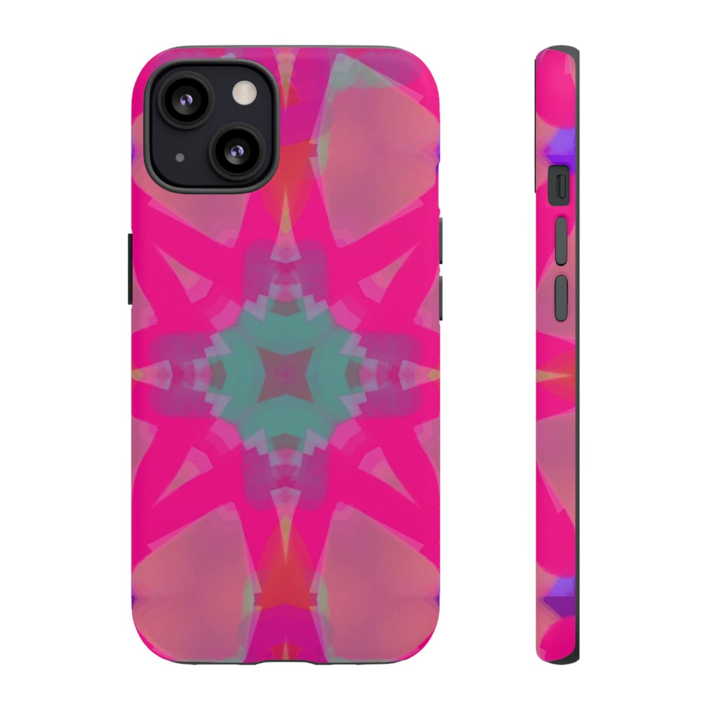 Colorful Kaleidoscope Phone Case, Tough Cases, Durable Phone Cover, Stylish Cellphone Protector, Gift for Her, Vibrant Smartphone Case