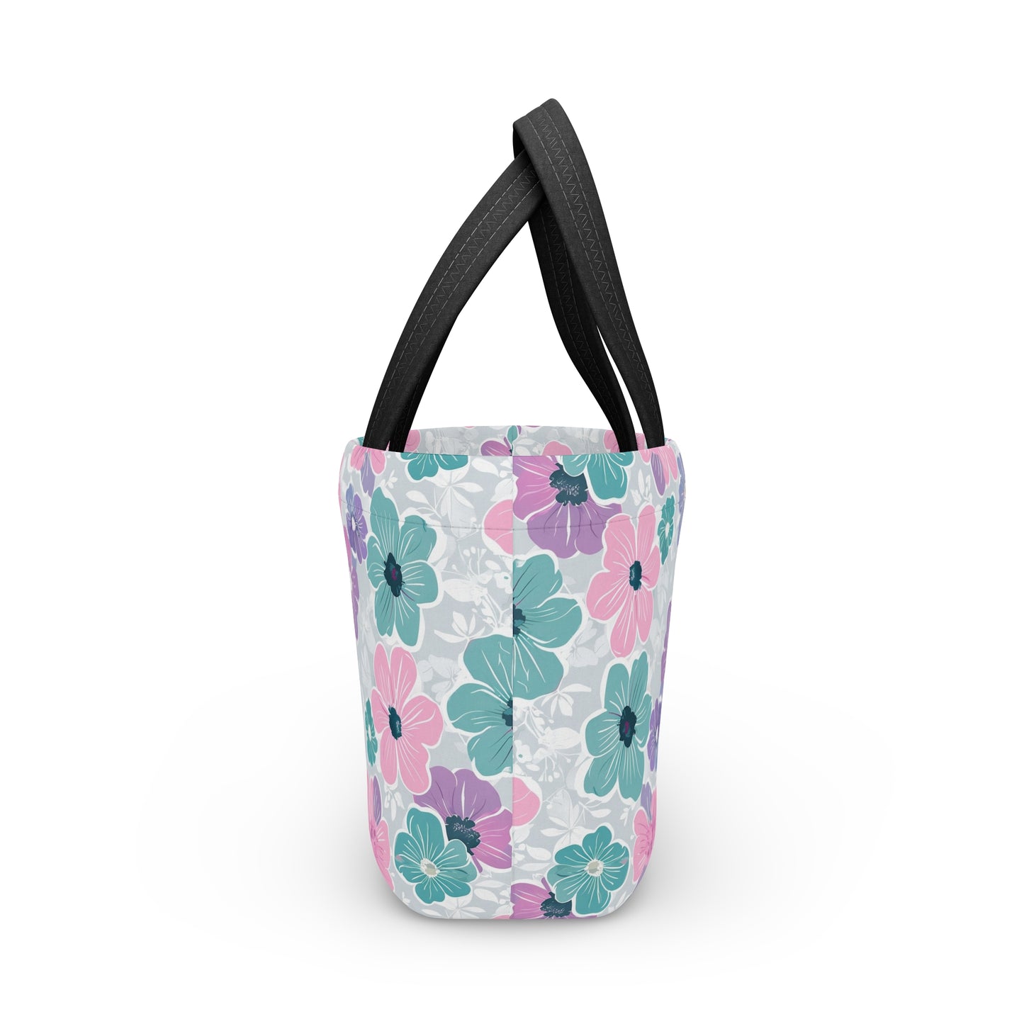 Floral Lunch Bag, Insulated Tote, Reusable Food Carrier, Picnic Bag, Eco-Friendly Gift, Ideal for Work and School