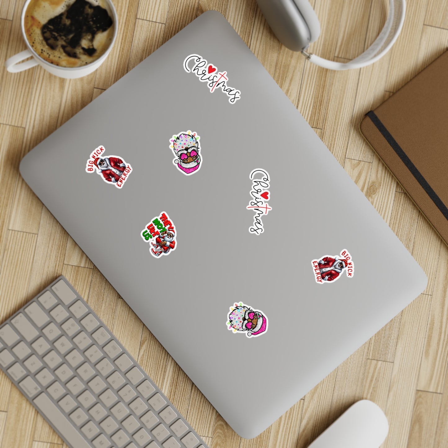 Festive Christmas Sticker Sheet Bundle - 5 Unique Holiday Designs