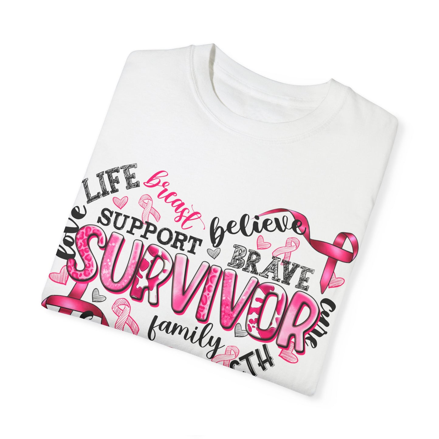 Breast Cancer Survivor Unisex T-Shirt - Hope, Strength & Support