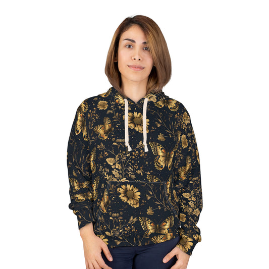 Floral Butterfly Hoodie - Cozy Nature-Inspired Sweatshirt