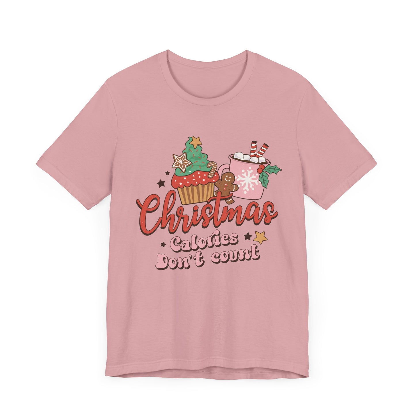 Christmas Calories Don't Count Tee - Fun Holiday Unisex Shirt, Christmas Gift, Festive Apparel, Casual Wear, Christmas Party