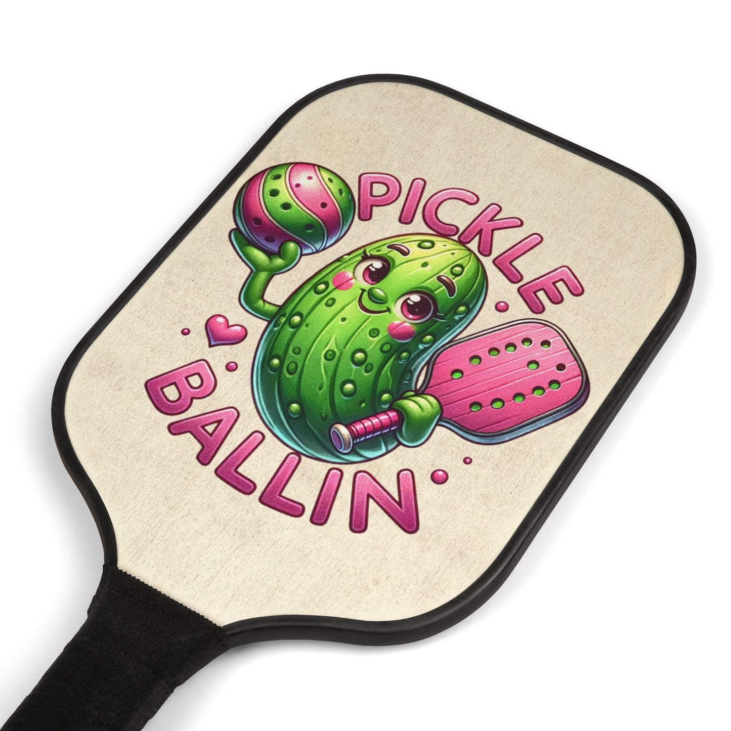 Pickleball Paddle Set with Fun Cactus Design, Ideal for Pickleball Lovers, Sporty Gift, Fun Outdoor Activity, Pickleball