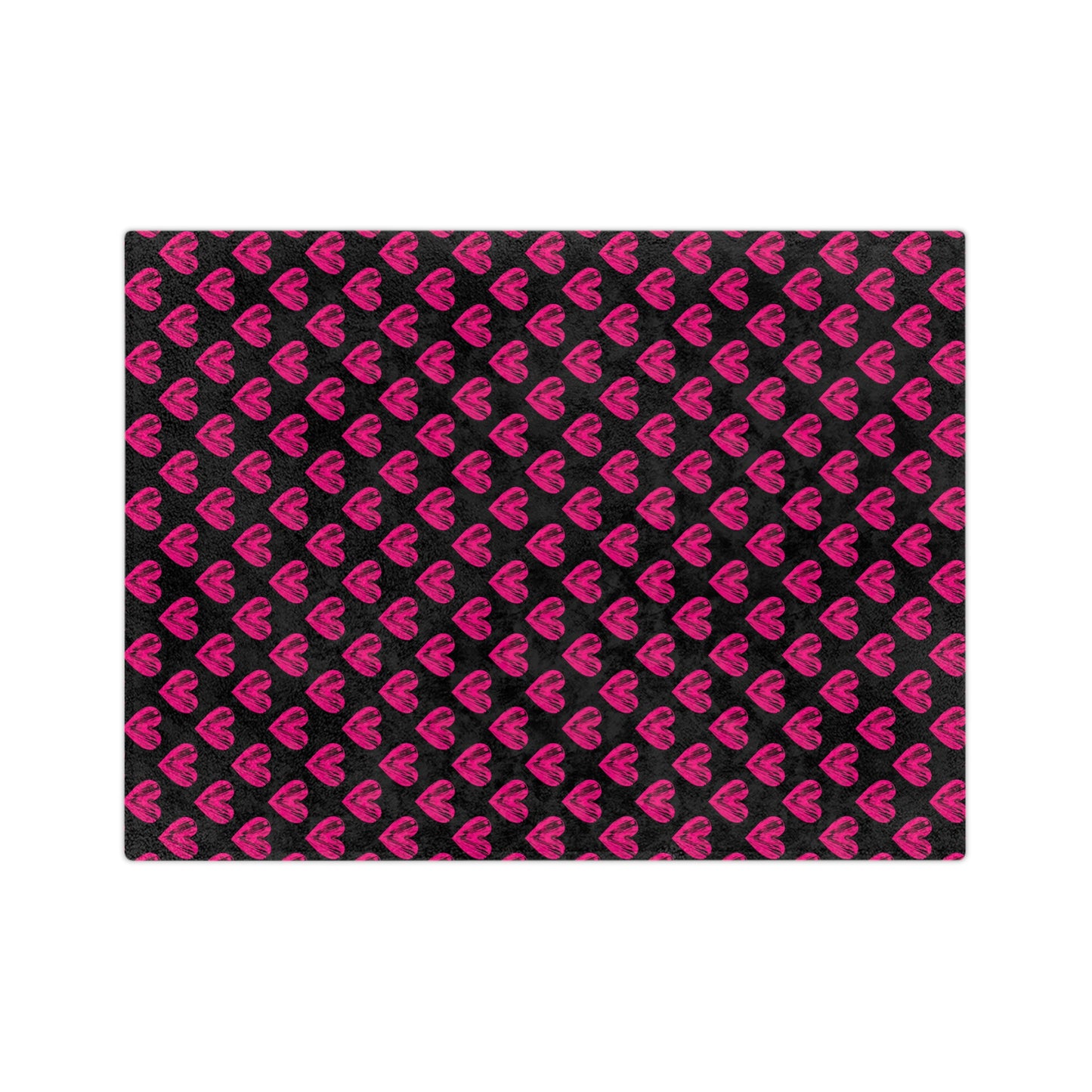 Cozy Velveteen Microfiber Blanket with Pink Heart Design - Perfect for Valentine's Day & Gift Giving