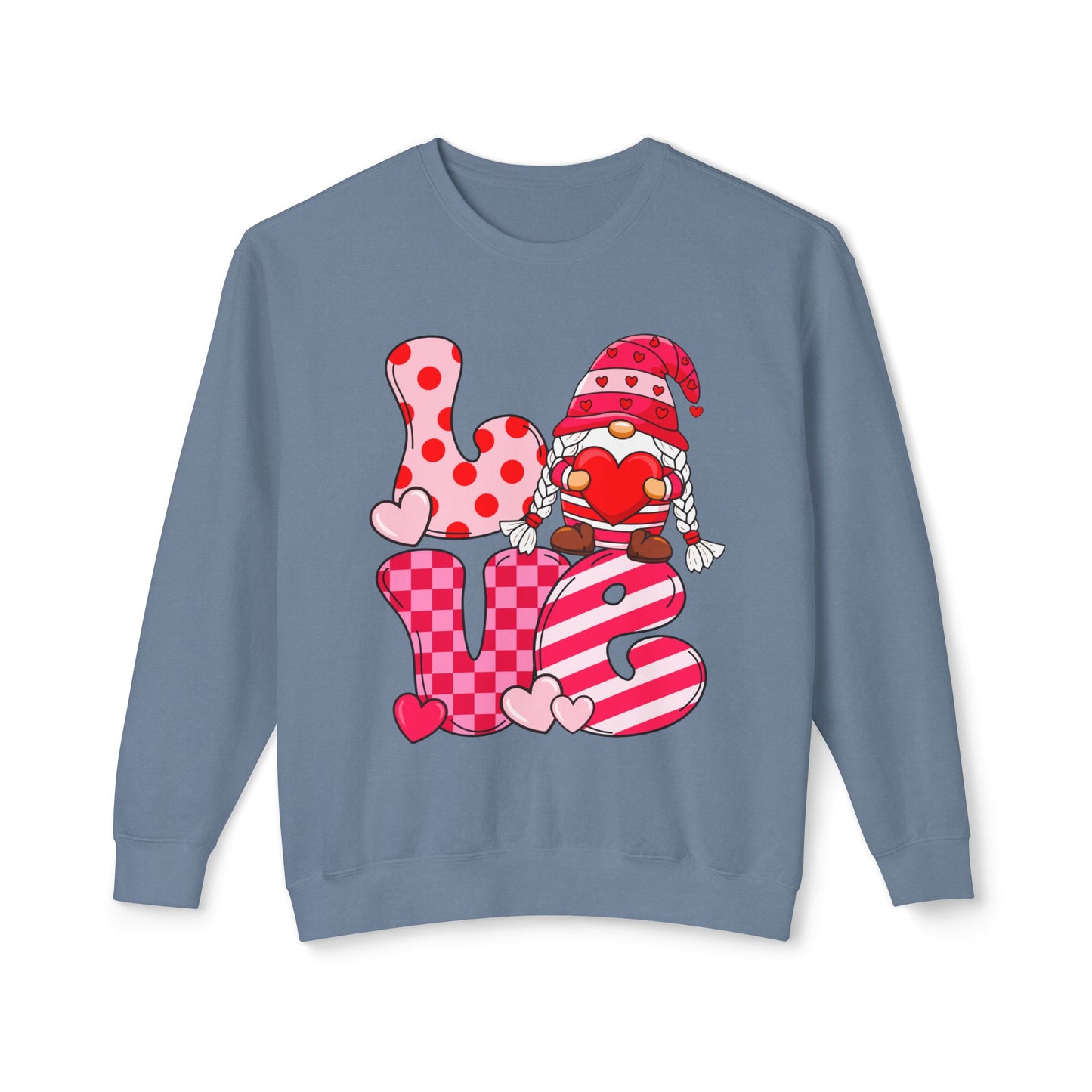 Playful Love Sweatshirt, Cute Valentine's Gift, Cozy Crewneck, Unisex Lightweight, Heart Designs, Perfect for Couples, Date Nights