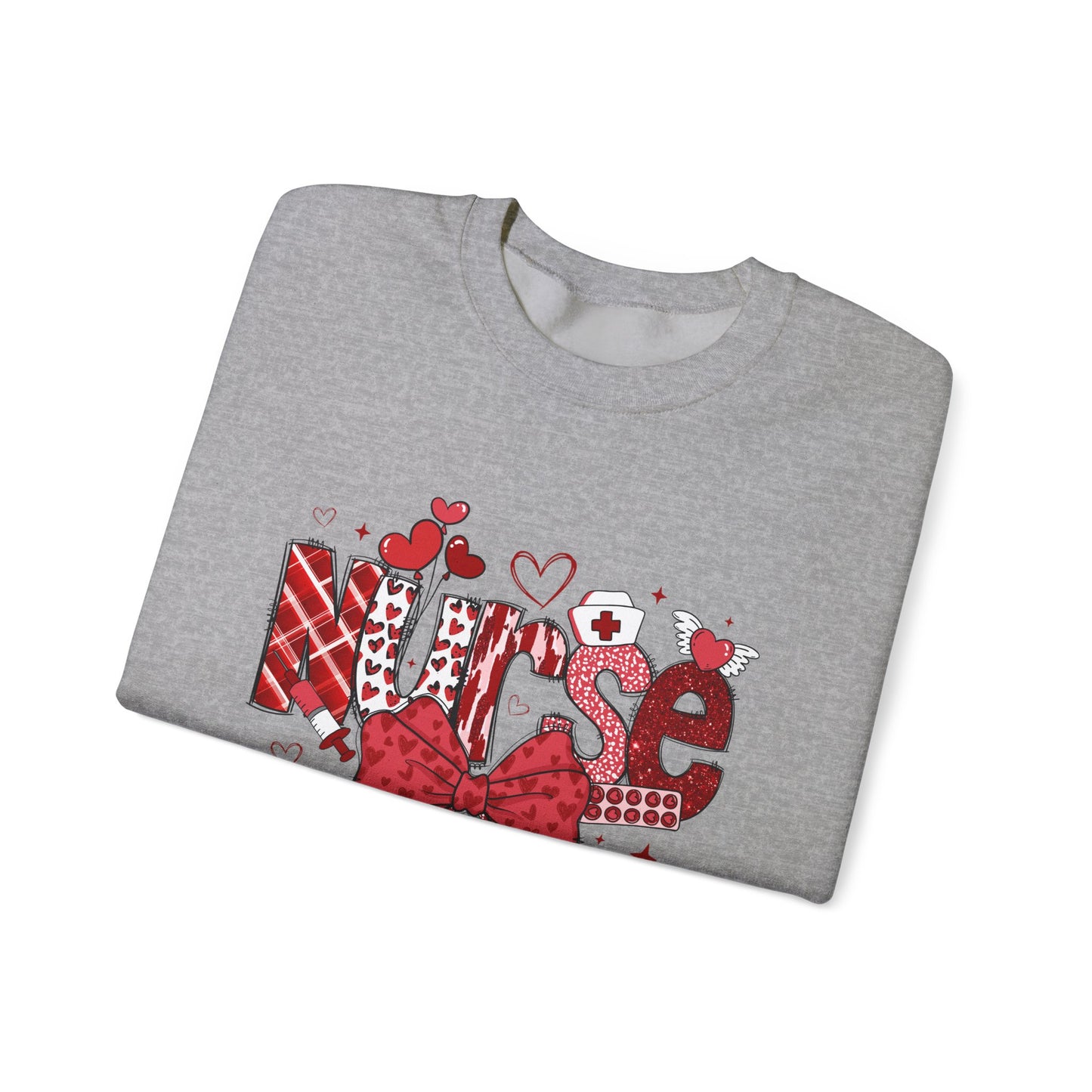 Heartfelt Nurse Crewneck Sweatshirt - Cute Gift for Nurses