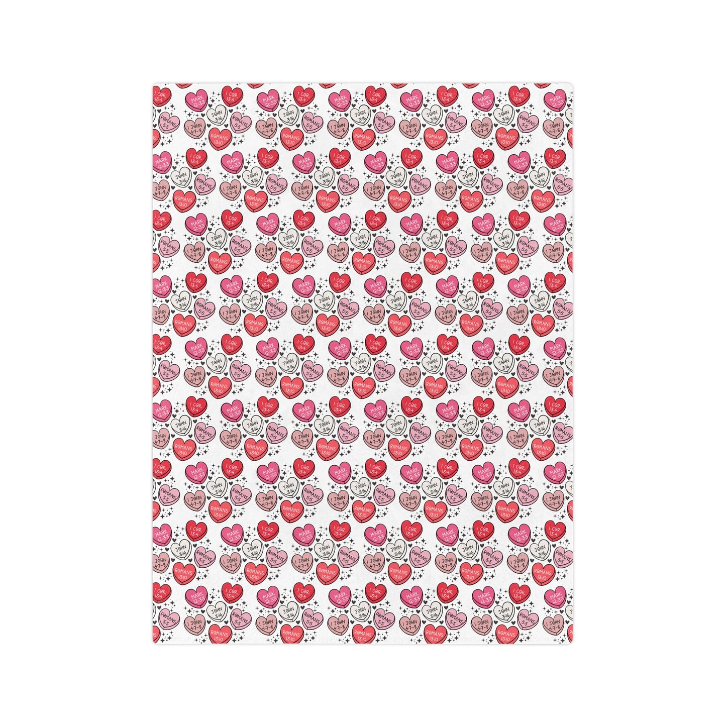 Cute Heart Pattern Velveteen Microfiber Blanket - Cozy Valentine's Day Gift