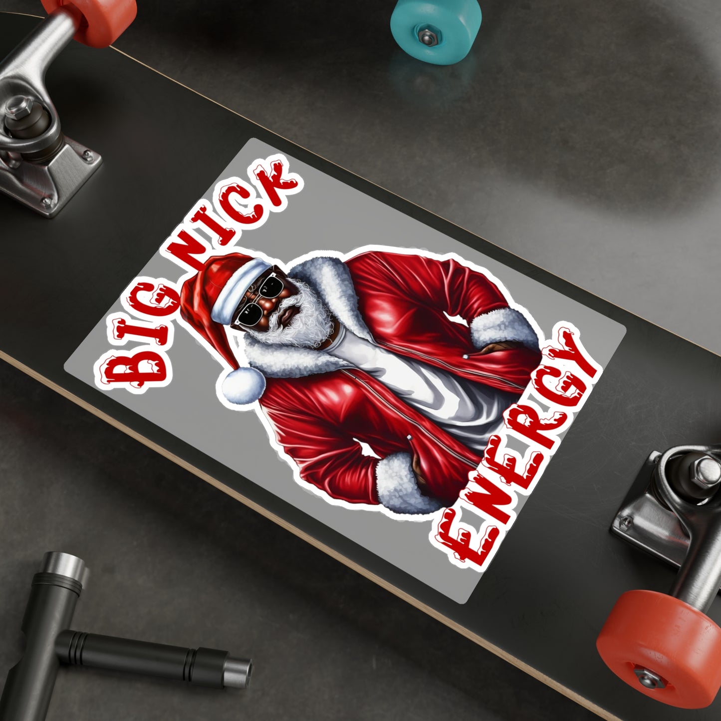 Santa Big Nick Energy Kiss-Cut Vinyl Decal - Festive Holiday Sticker for Christmas Decor