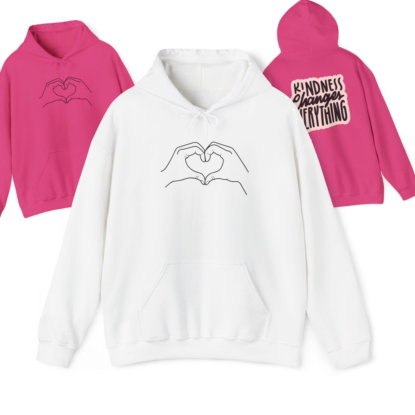 Heart Hands Kindness Hoodie, Unisex Loving Sweatshirt for All Occasions, Gift for Friends, Cozy Casual Fashion, Kindness