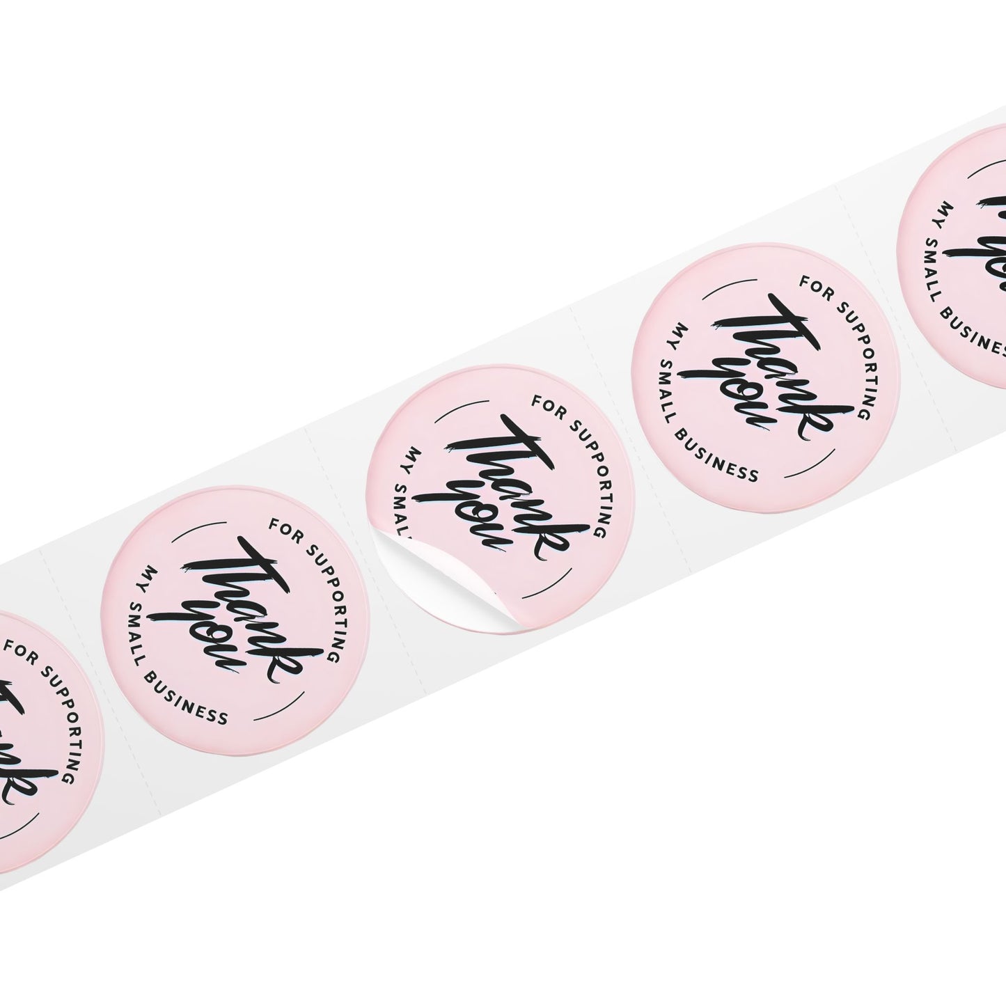 Thank You Round Sticker Label Rolls - Support Small Business Labels