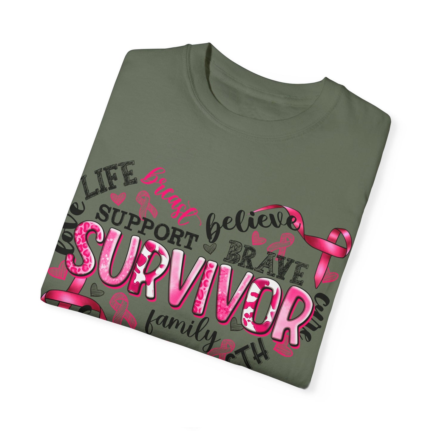 Breast Cancer Survivor Unisex T-Shirt - Hope, Strength & Support