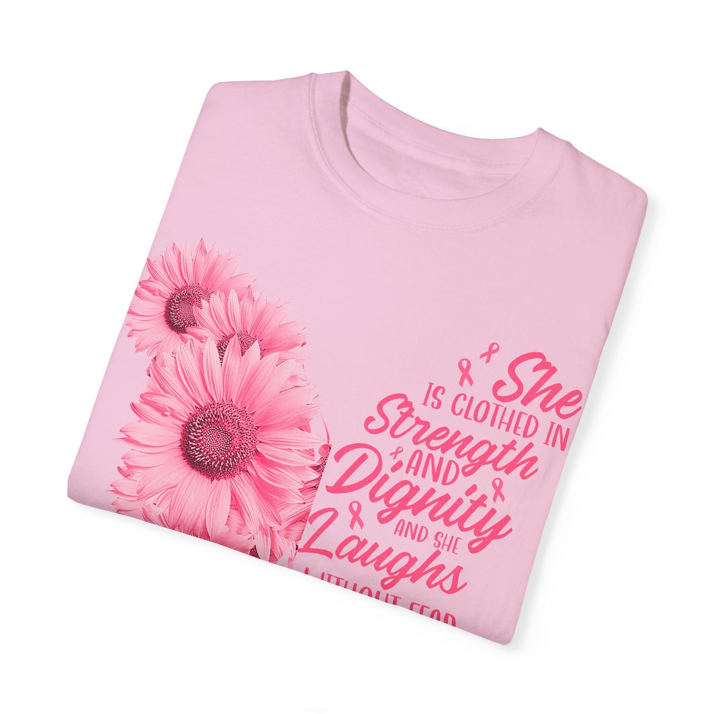 Inspirational Floral T-Shirt | Proverbs 31:25 | Strength & Dignity