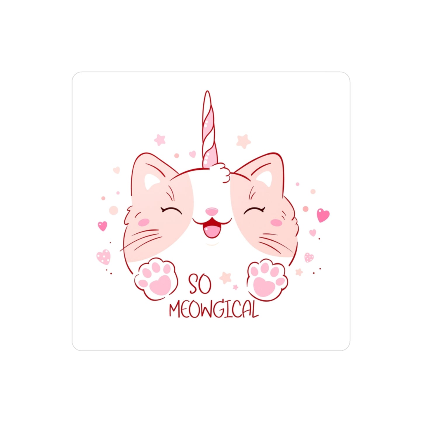 So Meowgical Cat Vinyl Decals - Cute Unicorn Kitty Stickers for Cat Lovers