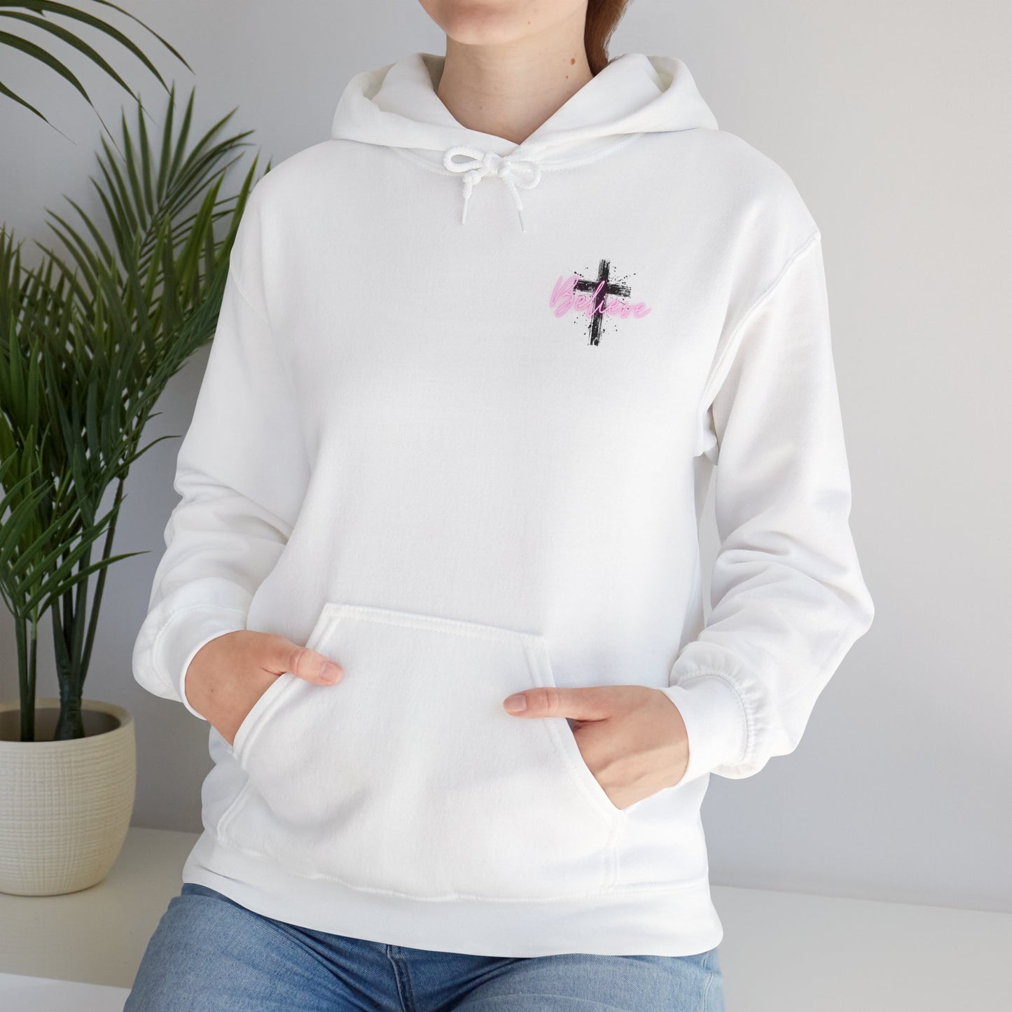 Faith-Inspired Hoodie, Cozy Sweatshirt for Inspirational Gift, Church Events, Faith-Based Apparel, Motivational Wear, Belief