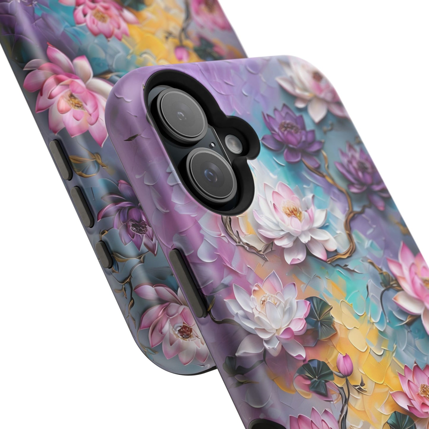 Floral Magnetic Phone Case, Unique Smartphone Accessory, Botanical Design, Gift for Her, Nature Lover, Spring Decor