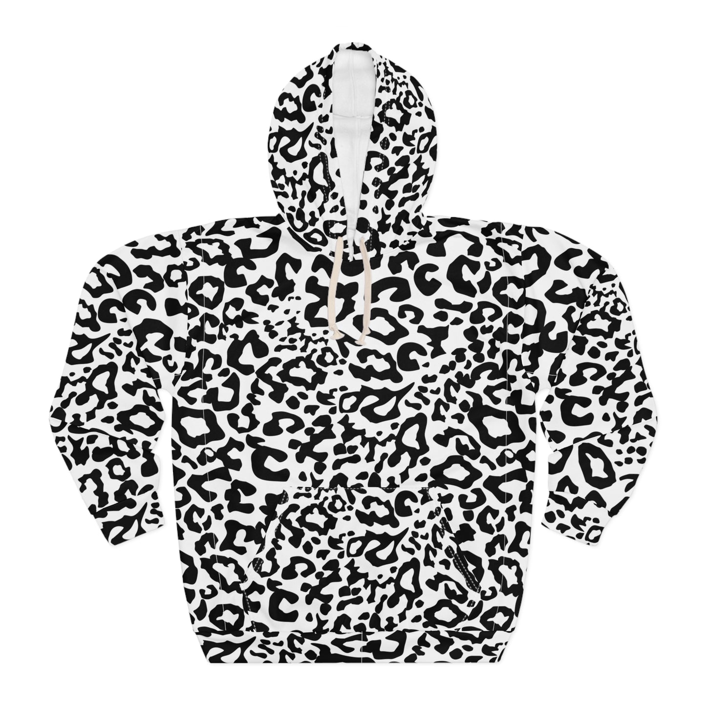 Fierce Leopard Print Unisex Pullover Hoodie, Cozy Animal Print Sweatshirt, Trendy Casual Wear, Gift for Animal Lovers, Stylish Layering