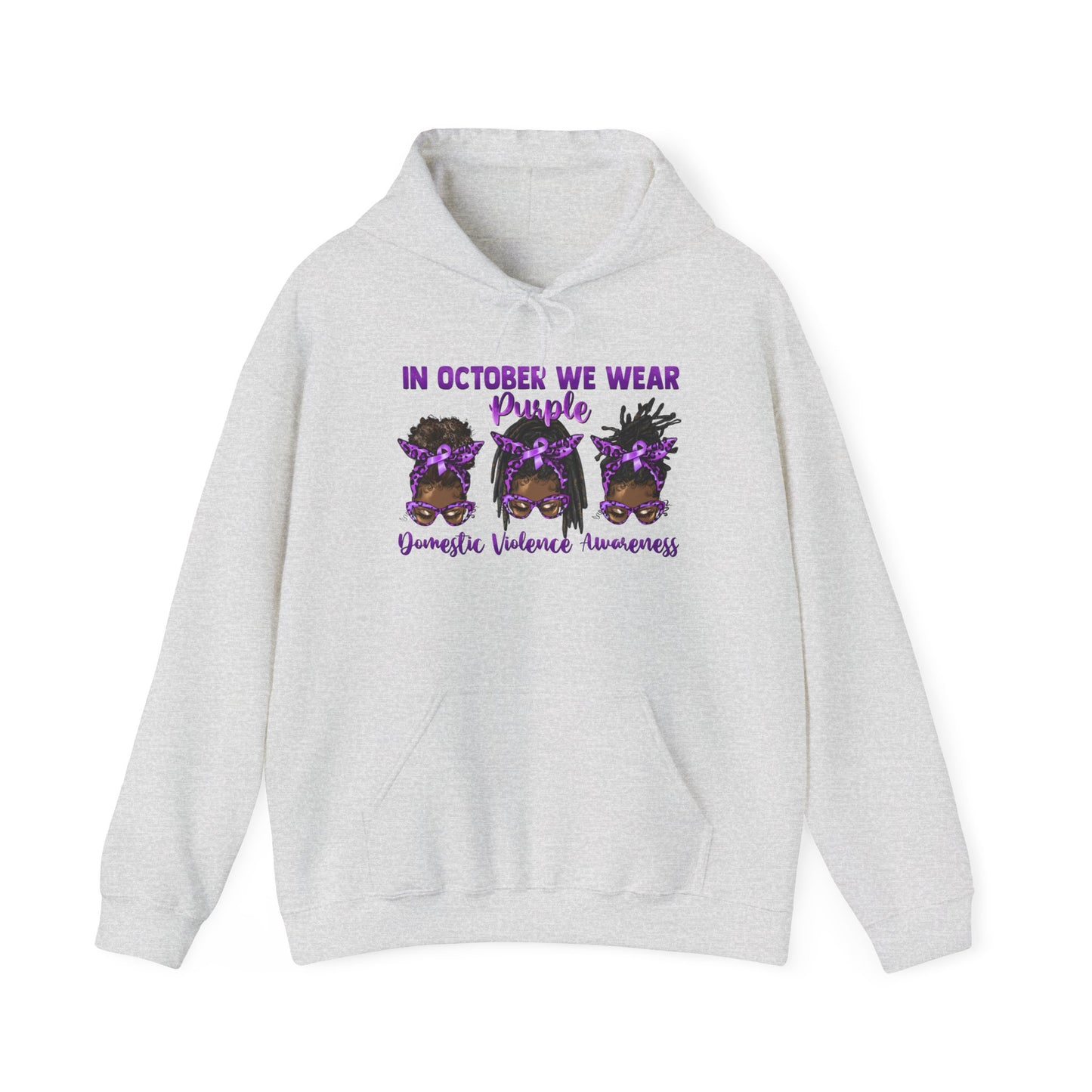 Purple Awareness Sweatshirt, Unisex Hoodie for Domestic Violence Awareness, October Awareness Month, Supportive Gift, Cozy Apparel,