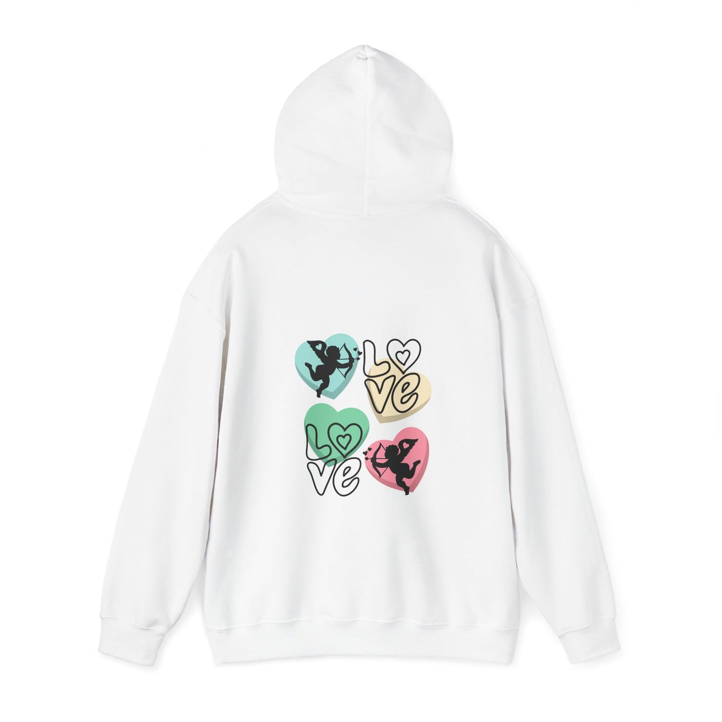 Charming Love Hearts Hoodie, Cozy Unisex Sweatshirt, Perfect Gift for Valentines Day, Relationship Goals, Casual Wear