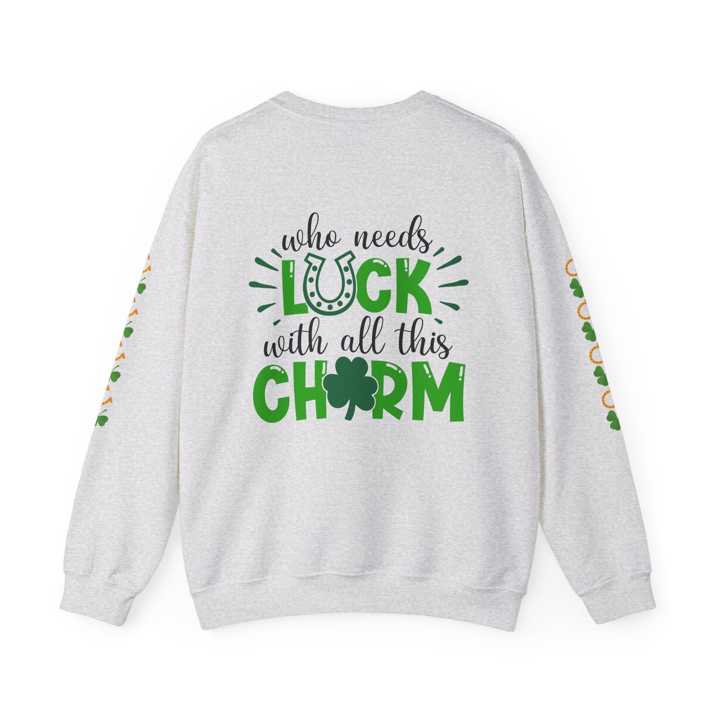 St. Patricks Day Sweatshirt - Unisex Heavy Blend™ Crewneck, Luck Charm Shirt, Irish Holiday Apparel, Festive Green Gift