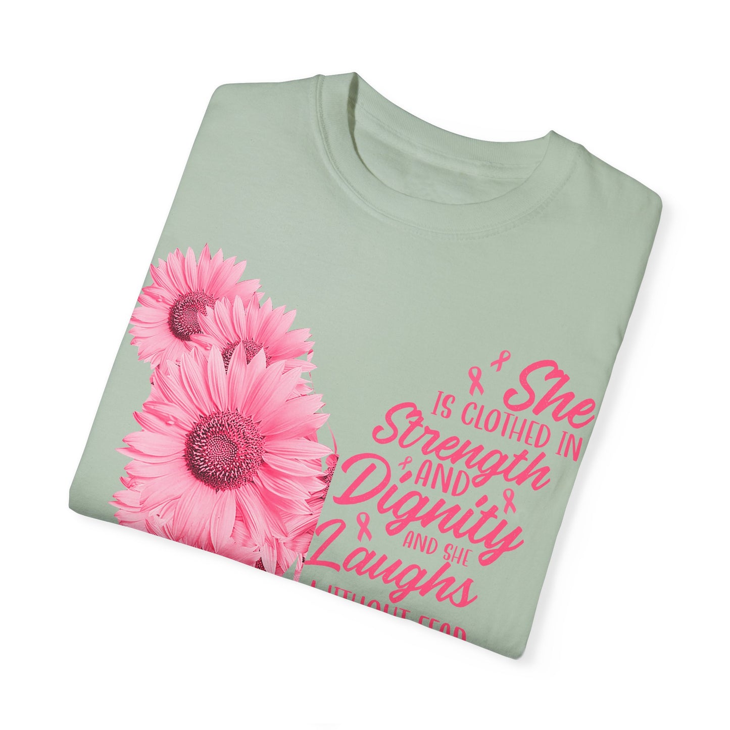 Inspirational Floral T-Shirt | Proverbs 31:25 | Strength & Dignity