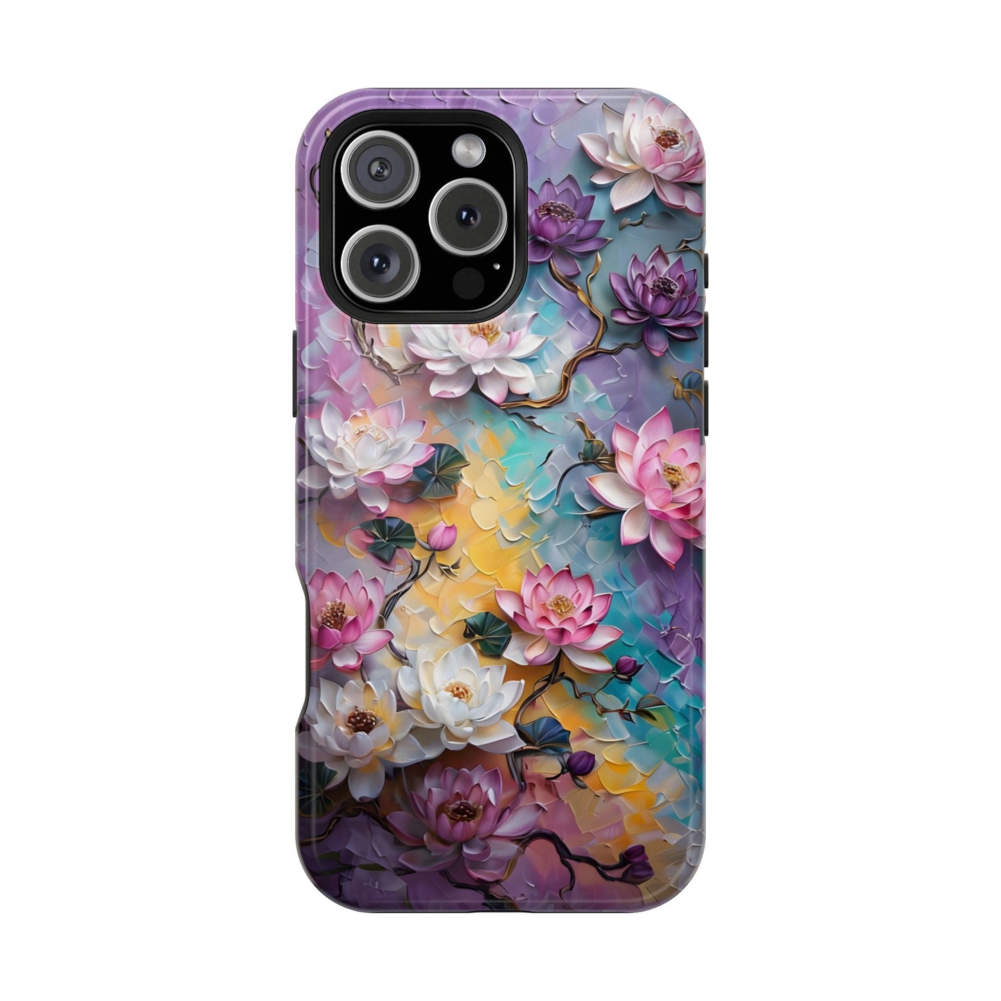 Floral Magnetic Phone Case, Unique Smartphone Accessory, Botanical Design, Gift for Her, Nature Lover, Spring Decor