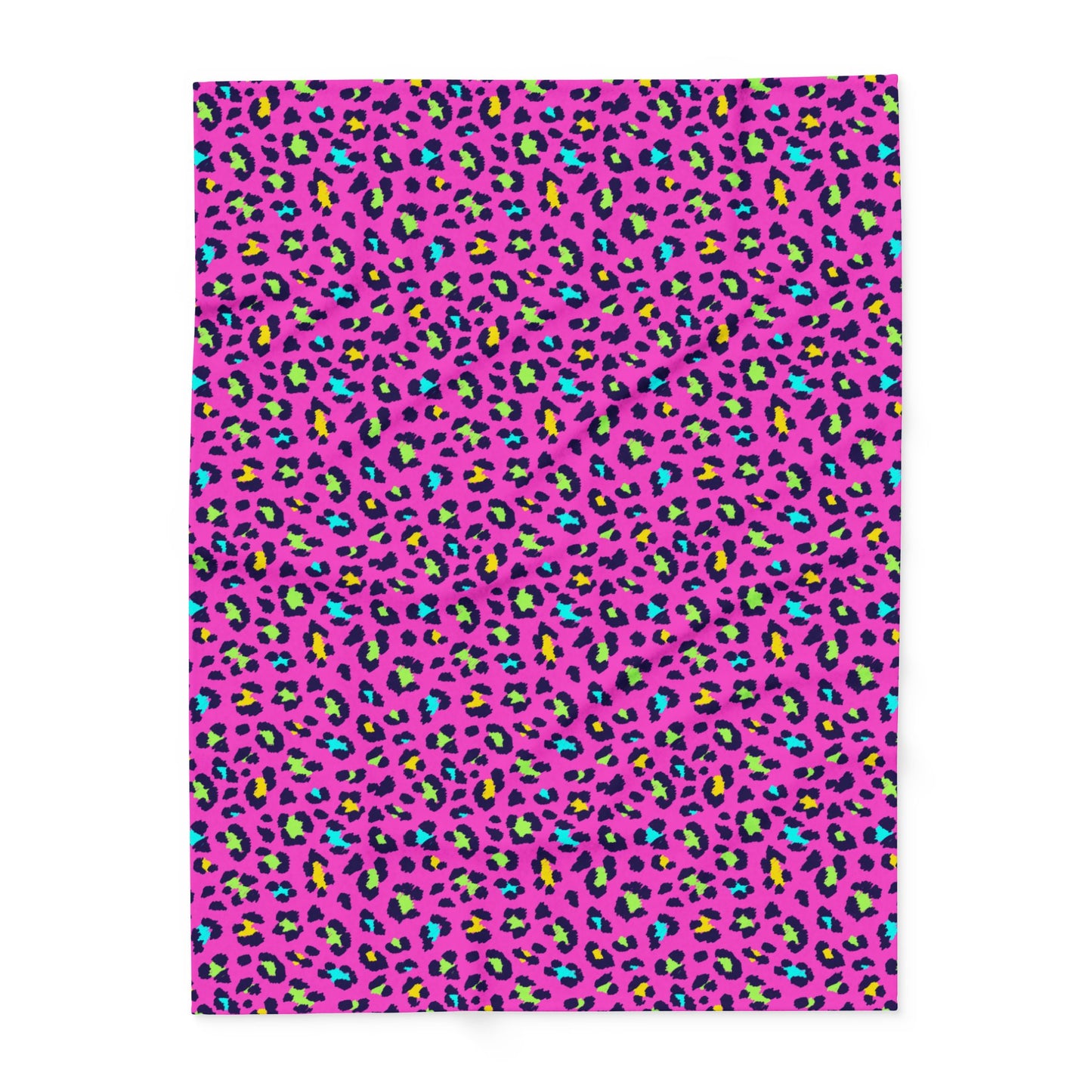 Vibrant Leopard Print Arctic Fleece Blanket - Cozy Throw, Animal Print Home Decor, Gift for Cat Lovers, Soft Blanket for Couch