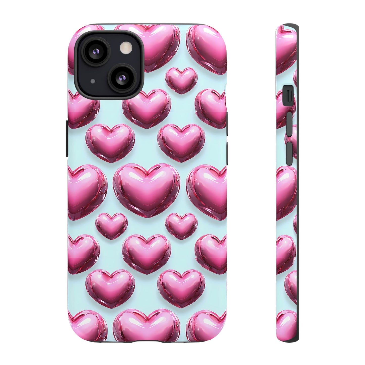 Heart Pattern Phone Case, Cute Gift for Couples, Valentines Day, Love Theme, Stylish Phone Accessory, Fun Mobile Cover