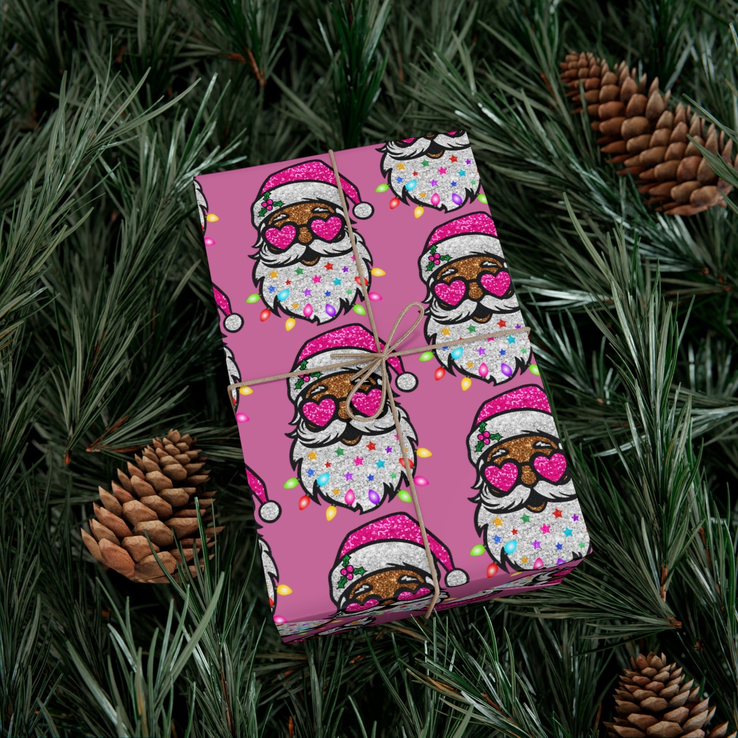 Wrapping Paper, Whimsical Santa Design for Christmas Gifts, Festive Decor, Winter Celebrations | Holiday Gift Wrap, Santa Claus Wrapping