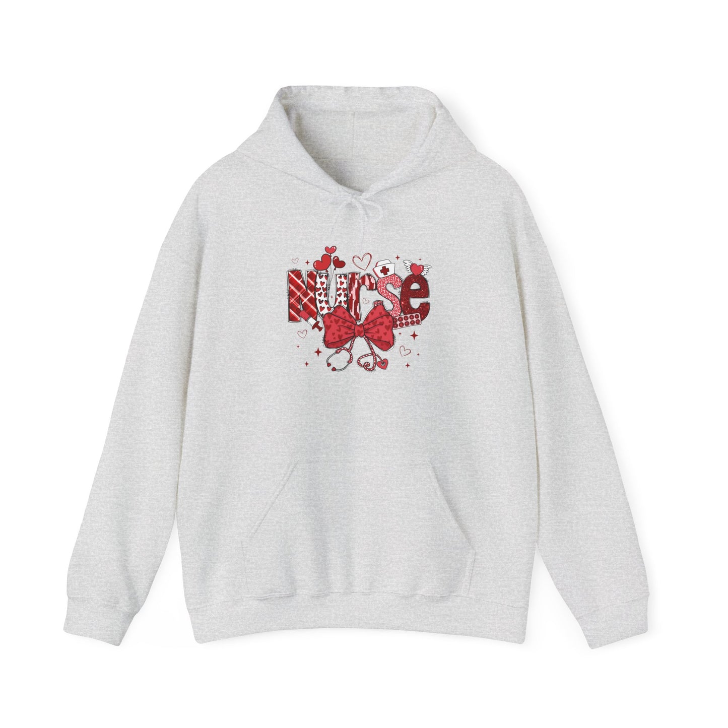 Nurse Love Unisex Hooded Sweatshirt - Cozy Valentine's Gift