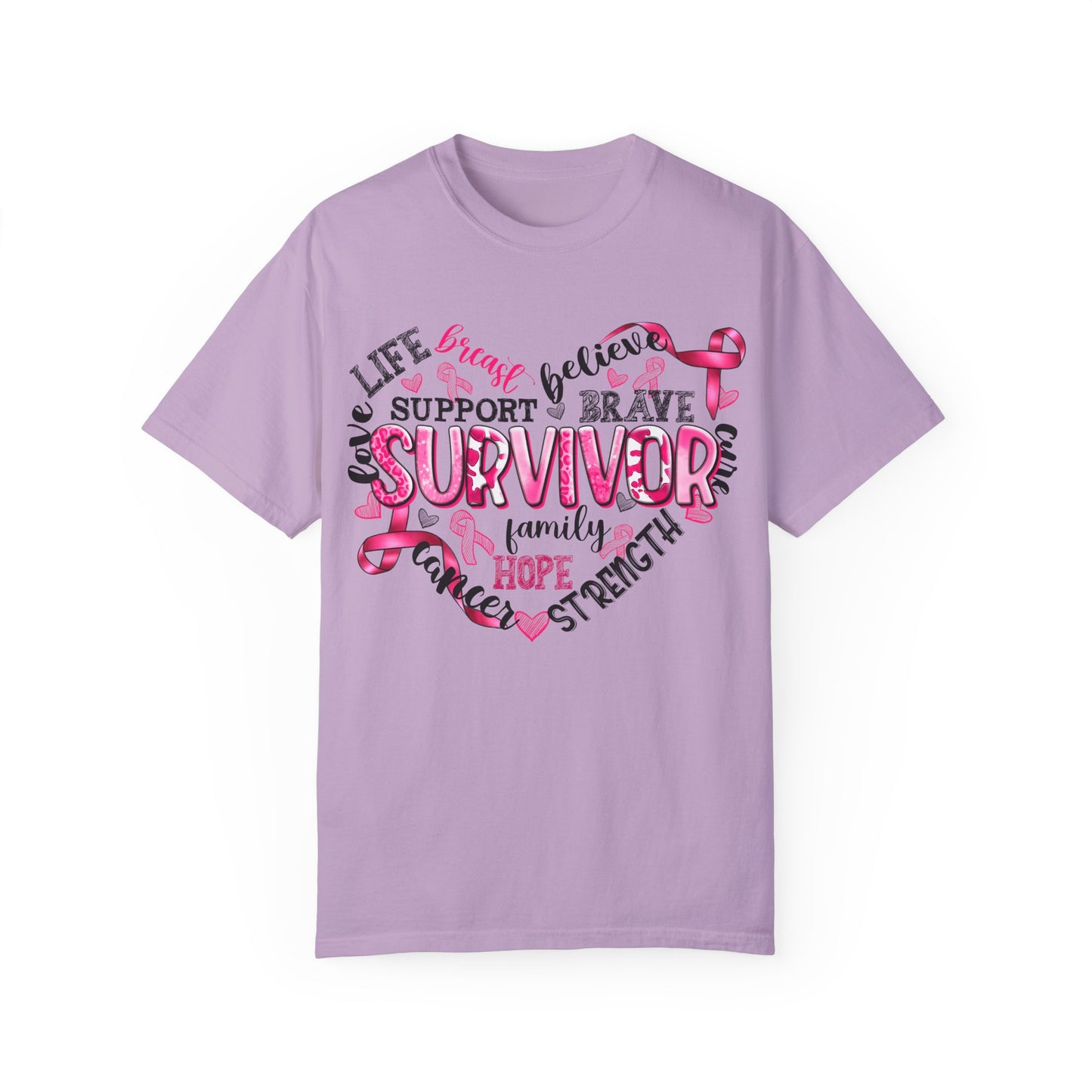 Breast Cancer Survivor Unisex T-Shirt - Hope, Strength & Support