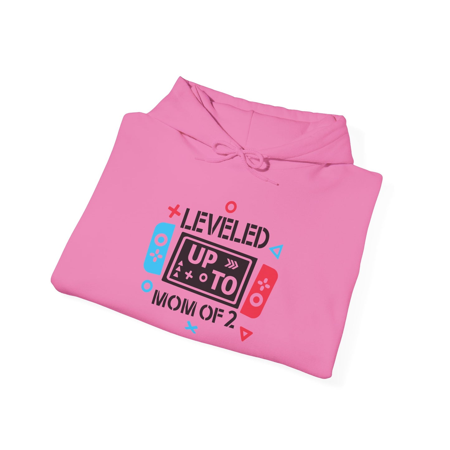 Gaming Mom Unisex Hooded Sweatshirt - 'Leveled Up Mom of 2'