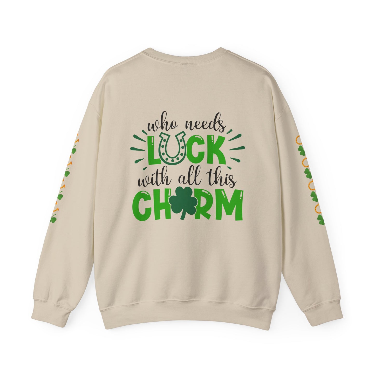 St. Patricks Day Sweatshirt - Unisex Heavy Blend™ Crewneck, Luck Charm Shirt, Irish Holiday Apparel, Festive Green Gift