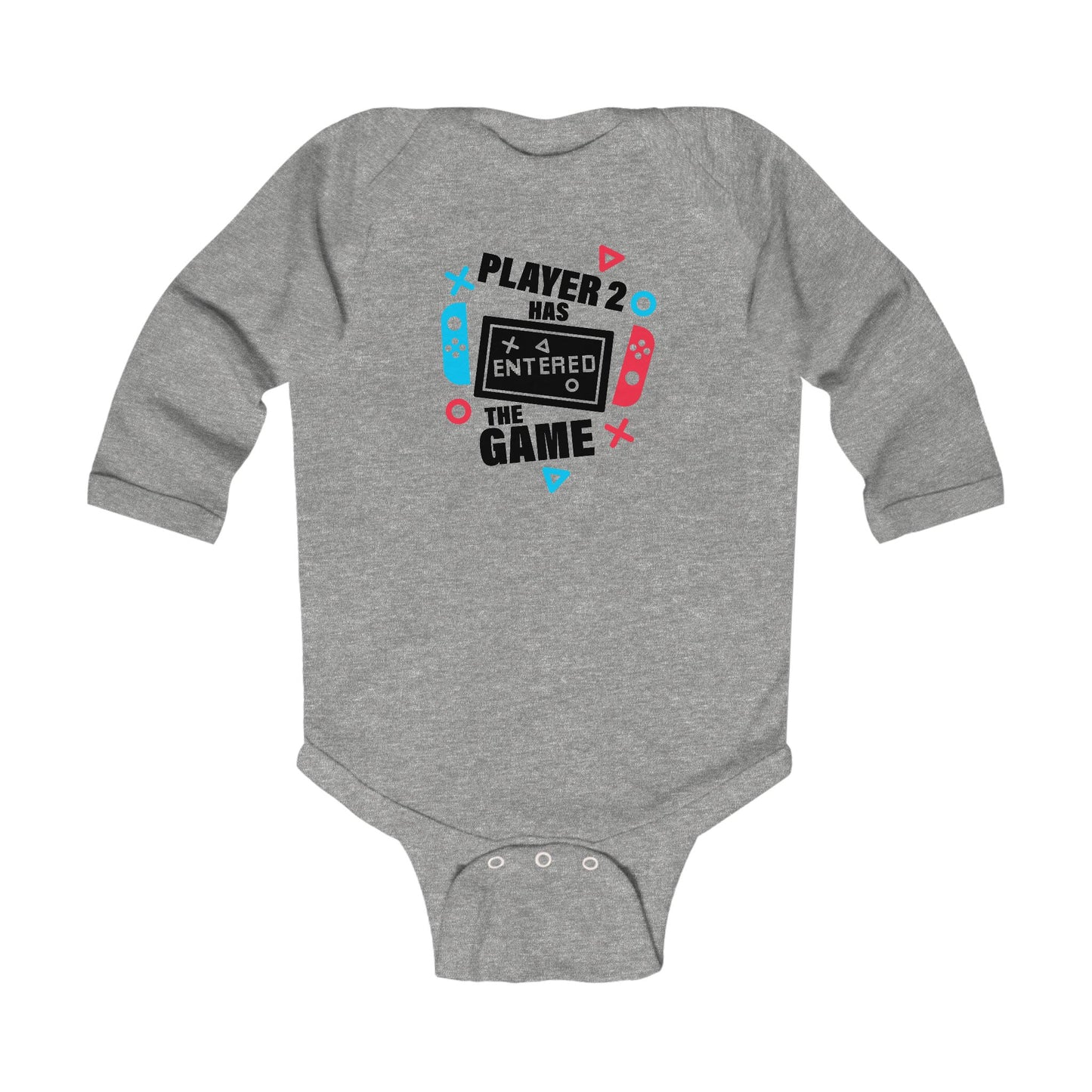 Player 2 Gaming Infant Long Sleeve Bodysuit - Perfect Gift for New Parents & Gamers