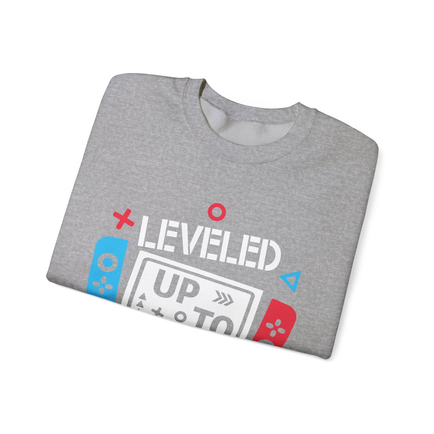 Leveled Up to Papi Gaming Sweatshirt | Unisex Heavy Blend™ Crewneck