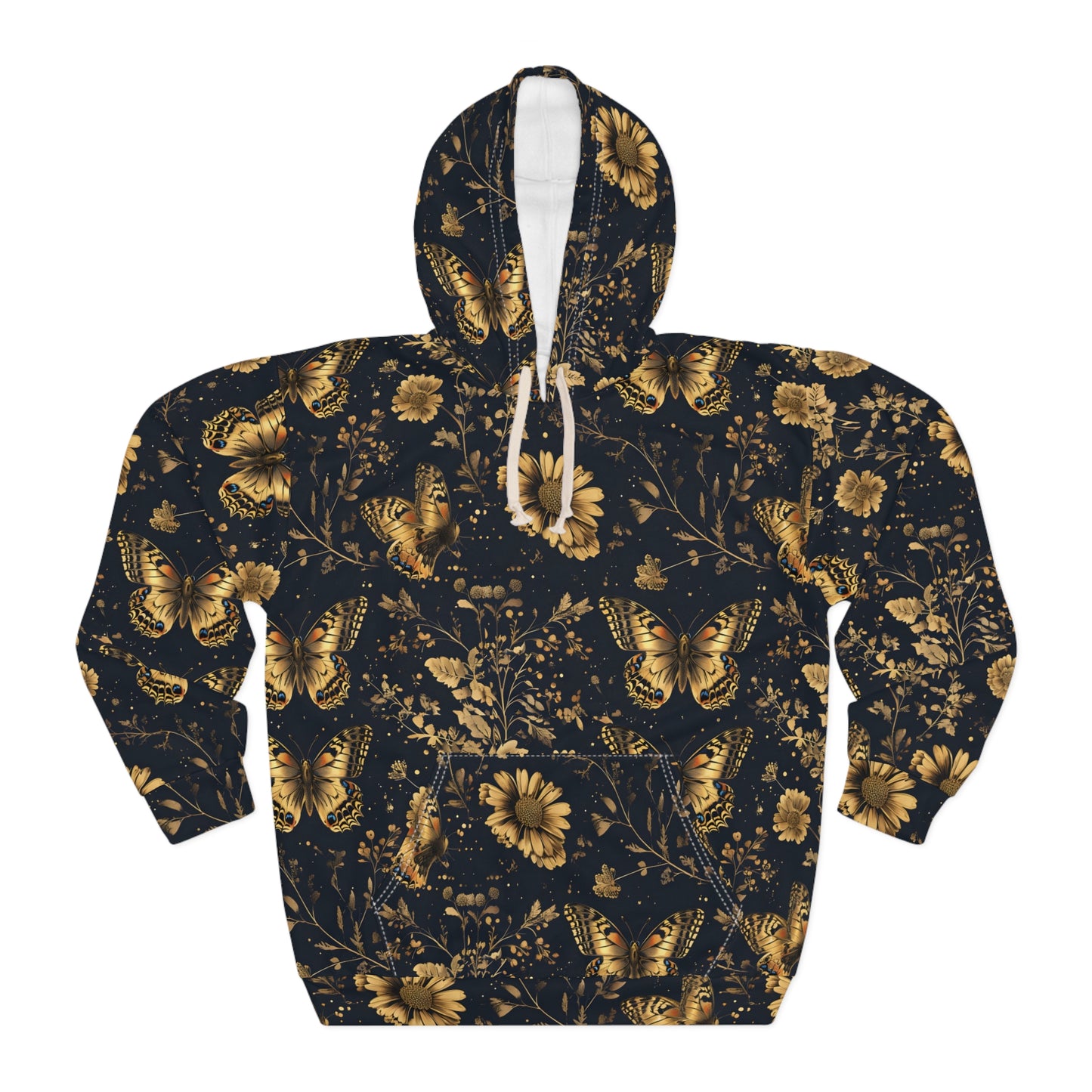 Floral Butterfly Hoodie - Cozy Nature-Inspired Sweatshirt